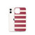 Red and Cream Stripe Holiday Case for iPhone®