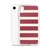 Red and Cream Stripe Holiday Case for iPhone®