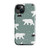 Polar Bear Mountain Pattern on Green Tough Case for iPhone®