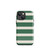 Green and Cream Stripe Tough Case for iPhone®