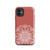White and Terracotta Henna Design Tough Case for iPhone®