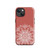 White and Terracotta Henna Design Tough Case for iPhone®