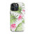 Pink Hibiscus and Palm Leaf Pattern Tough Case for iPhone®