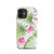 Pink Hibiscus and Palm Leaf Pattern Tough Case for iPhone®