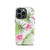 Pink Hibiscus and Palm Leaf Pattern Tough Case for iPhone®