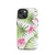 Pink Hibiscus and Palm Leaf Pattern Tough Case for iPhone®