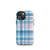 Blue and Pink Plaid Tough Case for iPhone®