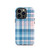 Blue and Pink Plaid Tough Case for iPhone®