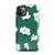 White and Green Poppies Pattern Tough Case for iPhone®