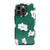 White and Green Poppies Pattern Tough Case for iPhone®