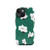 White and Green Poppies Pattern Tough Case for iPhone®