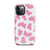 Pink and White Cow Print Pattern Tough Case for iPhone®