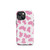 Pink and White Cow Print Pattern Tough Case for iPhone®