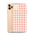 Salmon Pink Plaid Case for iPhone®