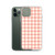 Salmon Pink Plaid Case for iPhone®