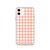 Salmon Pink Plaid Case for iPhone®
