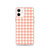 Salmon Pink Plaid Case for iPhone®