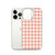 Salmon Pink Plaid Case for iPhone®