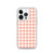 Salmon Pink Plaid Case for iPhone®