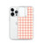 Salmon Pink Plaid Case for iPhone®