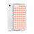 Salmon Pink Plaid Case for iPhone®