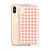 Salmon Pink Plaid Case for iPhone®