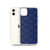 Blue and Gold Diagonal Plaid Case for iPhone®