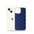 Blue and Gold Diagonal Plaid Case for iPhone®