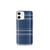 Navy Blue Plaid Case for iPhone®