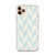 Tan and Blue Chevron Pattern Case for iPhone®