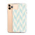 Tan and Blue Chevron Pattern Case for iPhone®