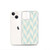 Tan and Blue Chevron Pattern Case for iPhone®