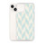 Tan and Blue Chevron Pattern Case for iPhone®