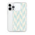 Tan and Blue Chevron Pattern Case for iPhone®