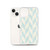 Tan and Blue Chevron Pattern Case for iPhone®