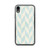 Tan and Blue Chevron Pattern Case for iPhone®