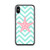 Salmon Pink Starfish on Sea Green Chevron Pattern Case for iPhone®