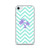 Purple Palmtree on Aqua Chevron Pattern Case for iPhone®