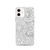 Black and White Circle Doodle Pattern Case for iPhone®