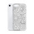 Black and White Circle Doodle Pattern Case for iPhone®