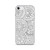 Black and White Circle Doodle Pattern Case for iPhone®