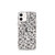 Black Floral Pattern Transparent Case for iPhone®