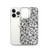 Black Floral Pattern Transparent Case for iPhone®