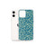 Blue and Tan Leaf Pattern Case for iPhone®