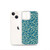 Blue and Tan Leaf Pattern Case for iPhone®