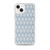 Tan Leaves Pattern on Blue Case for iPhone®