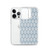 Tan Leaves Pattern on Blue Case for iPhone®