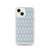 Tan Leaves Pattern on Blue Case for iPhone®