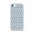 Tan Leaves Pattern on Blue Case for iPhone®