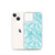 Blue and White Palm Pattern Case for iPhone®